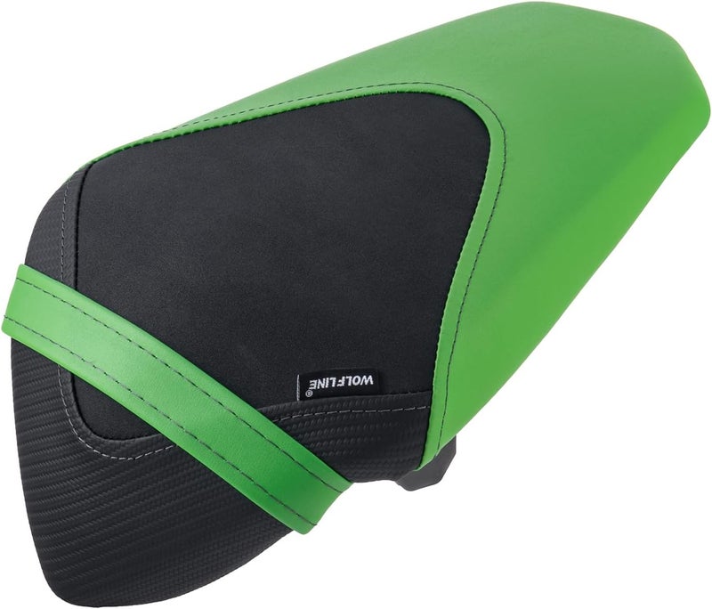 Fayedenicy Motorcycle Ninja 400 Z400 Front Driver Rider Solo Seat Cowls Anti Slip Rear Passenger Seat Covers Cushion Pad for Ka-wasaki Ninja400 Ninja-400 Z 400 Z-400 2018 2019 2020 2021 2022 2023 (Green-Rear) - Image 2